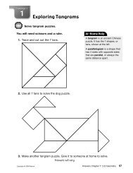 Exploring Tangrams