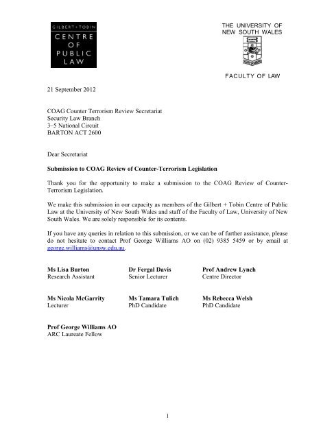 Dummy Template Customised Letterhead Gilbert Tobin Centre