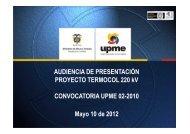 PresentaciÃ³n Audiencia Termocol - Upme