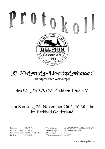 delphin - SC "DELPHIN" Geldern 1968 e.V.