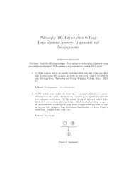 Introduction to Logic Logic Exercise Answers - Philosophy Lander.edu