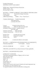 Titebond III Glue Material Safety Data Sheet (MSDS) - Highland ...