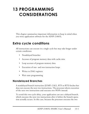 ADSP-21065L SHARC User's Manual; Chapter 13, Programmable ...