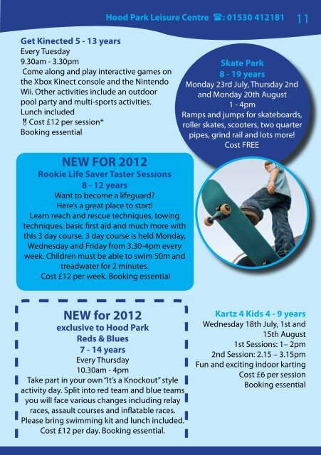 Schools Out Summer Leaflet 2012 - North West Leicestershire ...