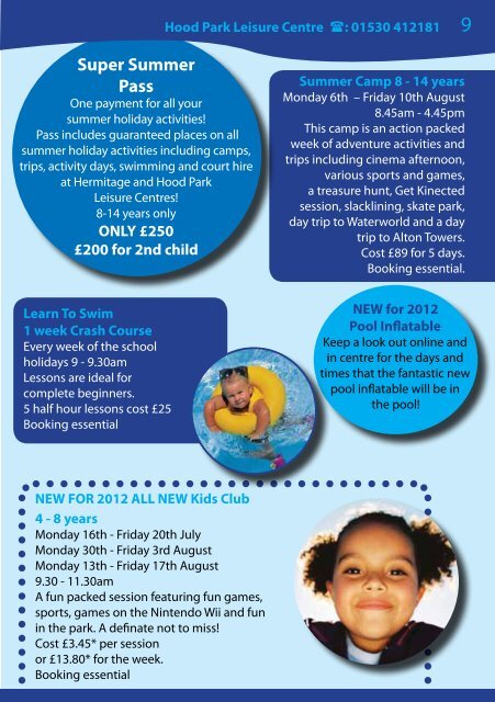 Schools Out Summer Leaflet 2012 - North West Leicestershire ...