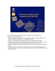 Physical Access Control Systems and FIPS 201 - Smart Card Alliance