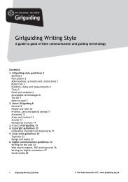 Girlguiding Writing Guidelines - Girlguiding UK