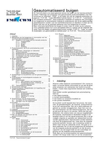 M:\VM-publicaties\TI-07-38-Geautomatiseerd buigen ... - Induteq