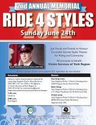 Sunday June 24th - York Regional Police
