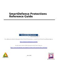 SmartDefense Protections Reference Guide - Check Point