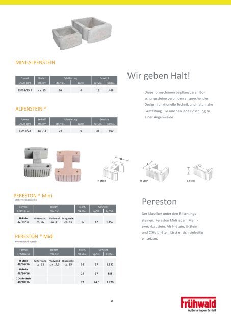 Technische Beschreibung - Alpenstein - FrÃ¼hwald - wir geben ...