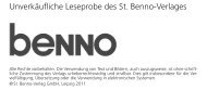 UnverkÃ¤ufliche Leseprobe des St. Benno-Verlages - Vivat!