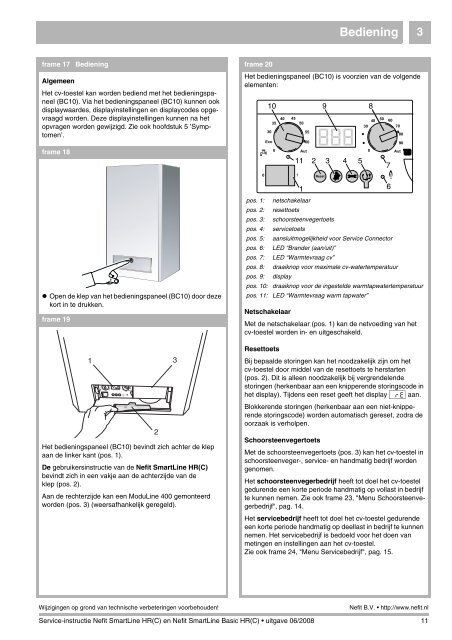 Service-instructie Nefit SmartLine (Basic) HR(C) - NL