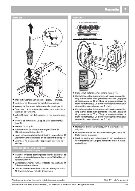 Service-instructie Nefit SmartLine (Basic) HR(C) - NL