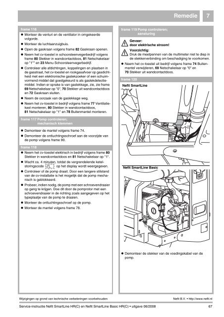 Service-instructie Nefit SmartLine (Basic) HR(C) - NL