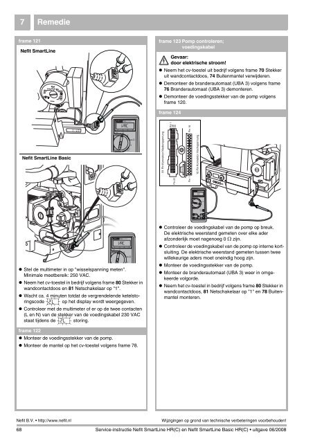 Service-instructie Nefit SmartLine (Basic) HR(C) - NL