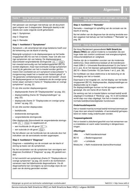 Service-instructie Nefit SmartLine (Basic) HR(C) - NL