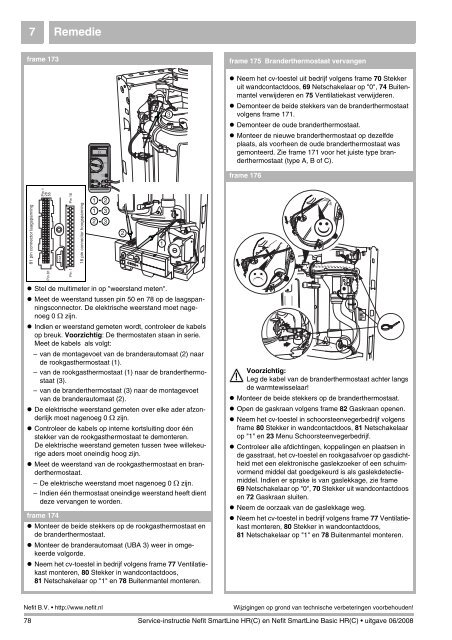 Service-instructie Nefit SmartLine (Basic) HR(C) - NL