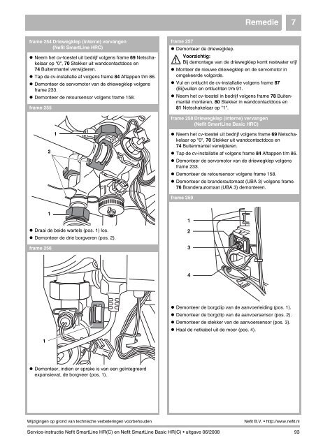 Service-instructie Nefit SmartLine (Basic) HR(C) - NL