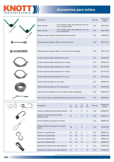 Componentes para remolques - Produkte24