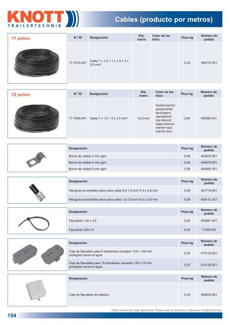 Componentes para remolques - Produkte24