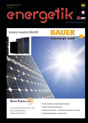Solarni moduli BAUER - Revija Energetik