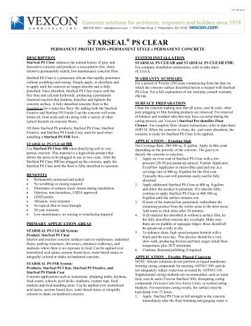 STARSEAL PS CLEAR - Vexcon Chemicals