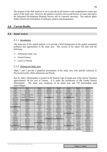 Port St Johns LM IDP May02.pdf - Provincial Spatial Development plan