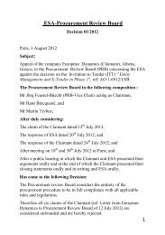 ESA-Procurement Review Board Decision 01/2012 - emits