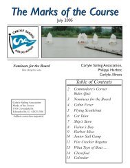 The Marks of the Course - Carlyle Sailing Association