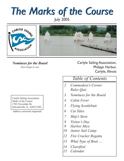 The Marks Of The Course Carlyle Sailing Association