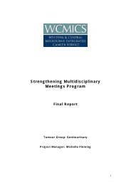 Strengthening Multidisciplinary Meetings Program Final ... - wcmics