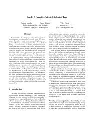A Security-Oriented Subset of Java - Computer Science Division ...