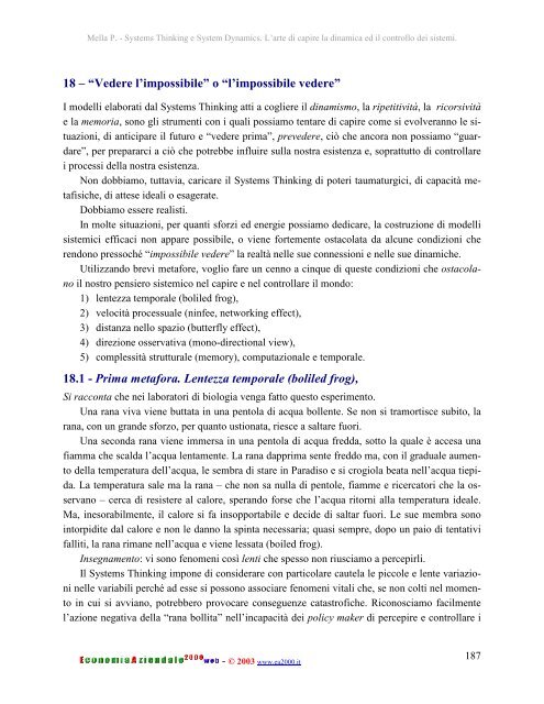 Systems Thinking e System Dynamics. L'arte di capire la dinamica ...