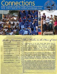 Summer 2009 Newsletter - John Carroll Catholic High School