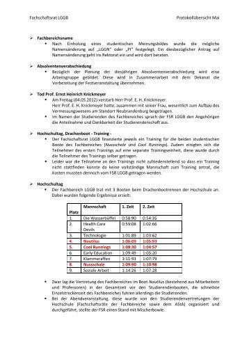 Fachschaftsrat LGGB Protokollübersicht Mai ... - FSR-LGGB