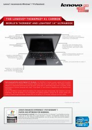 Thinkpad X1 carbon Datasheet - Lenovo