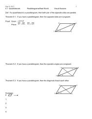 Geo 9 Ch 5 1 5.1 Quadrilaterals Parallelograms/Real World Visual ...