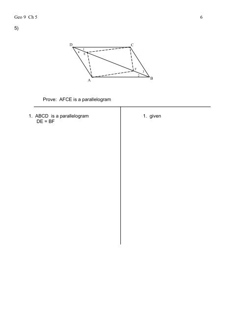Geo 9 Ch 5 1 5.1 Quadrilaterals Parallelograms/Real World Visual ...