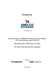 AWO Prospectus - COSL Drilling Europe AS