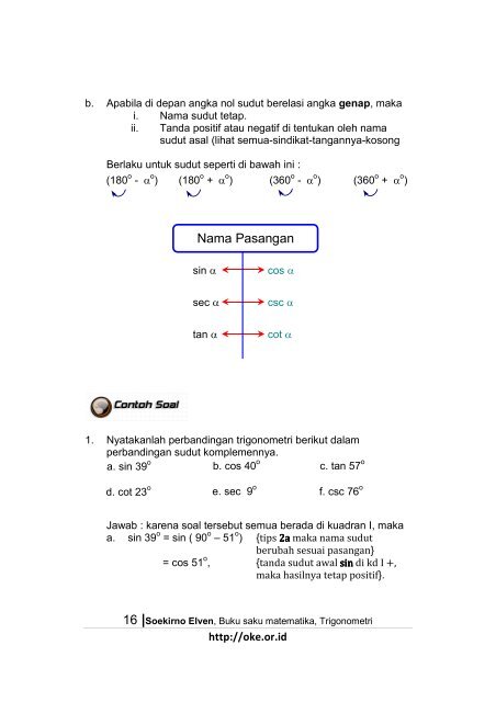 Contoh Soal Perbandingan Trigonometri Sudut Berelasi Contoh Soal Terbaru