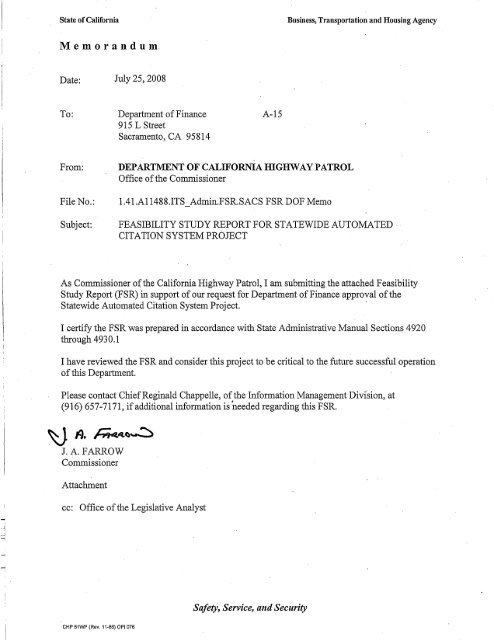 Fsr Chp Sacs California It Strategic Plan State Of California Fsr Chp Sacs California It Strategic Plan State Of California