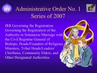 Administrative Order No. 1 Series of 2007 - nsor12.ph