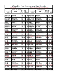 WSAA Blue Face Championship State Records - Washington State ...