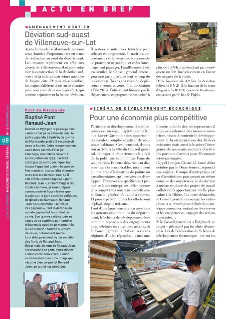 Pour une Ã©conomie plus compÃ©titive DÃ©viation sud ... - Lot-et-Garonne