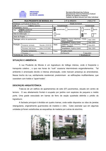 Rua Prudente de Morais 814 - rio.rj.gov.br