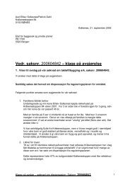 Klage på avslag Fyllingsdalen gnr 20 bnr 1410 - Bergen kommune
