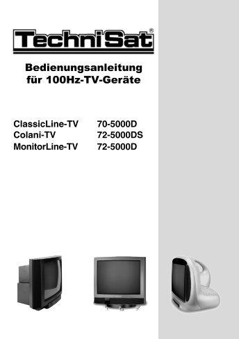 ClassicLine-TV 70-5000D Colani-TV 72-5000DS MonitorLine-TV 72 ...