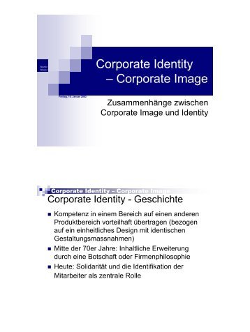 Corporate Identity – Corporate Image
