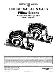 DODGEÂ® SAF-XT & SAFS Pillow Blocks - PTplace.com